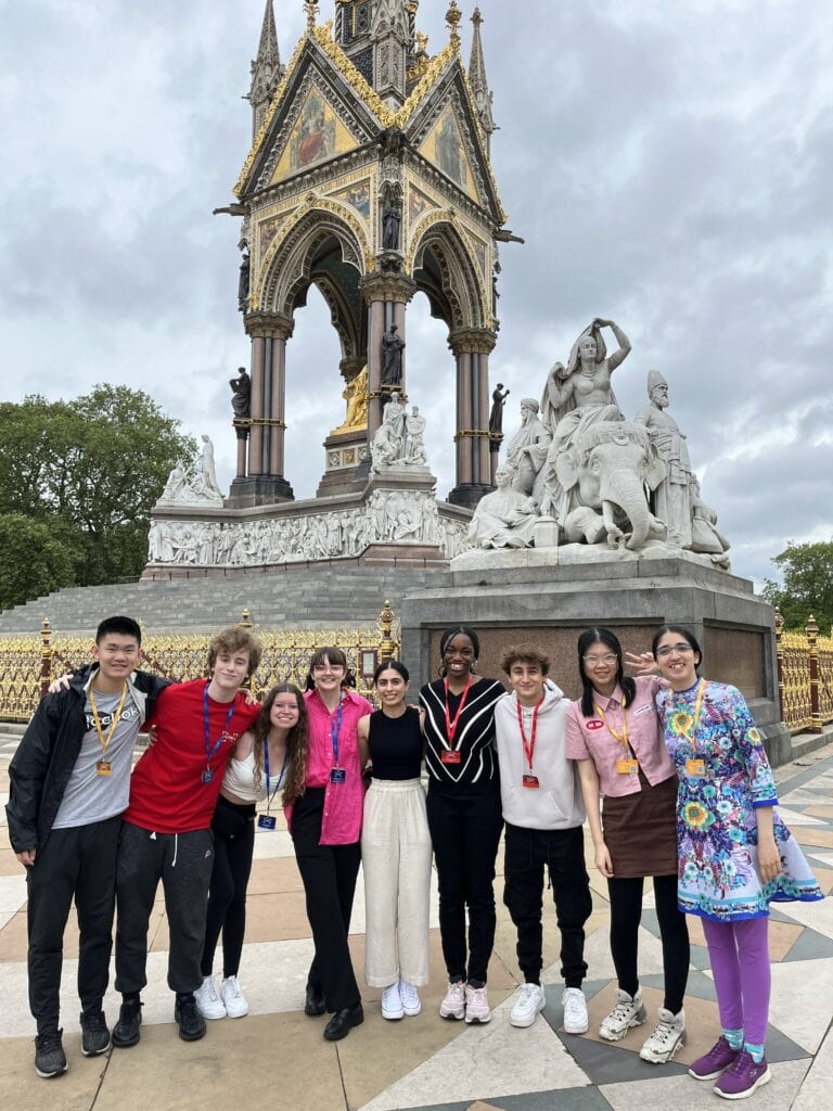 A group of diverse Canadian students in London at LIYSF 2024