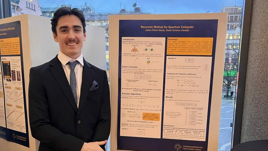 Innovative youth science project presentation at Youth Science Canada showcasing quantum computing research and advancements.