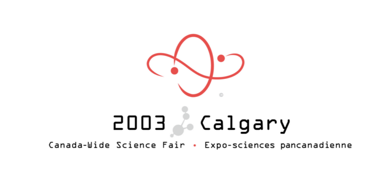 Youth Science Canada logo at the 2003 Calgary Canada-Wide Science Fair, emphasizing science education and youth engagement in STEM.