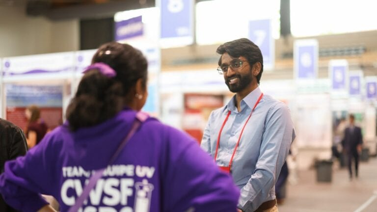 Inspirational youth science fair at Youth Science Canada showcasing students in scientific competitions and STEM activities.